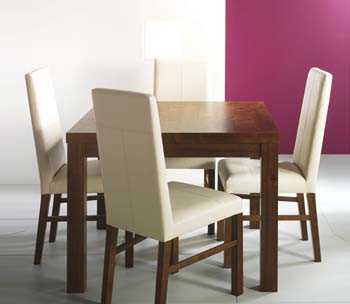 Furniture123 Panama Square Dining Set in Ivory