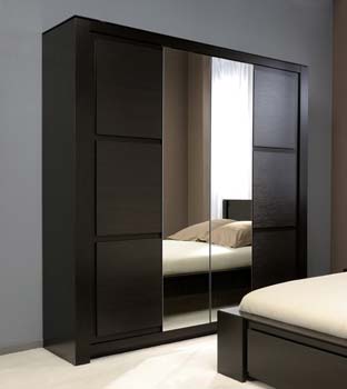 Penka 2 Door Mirrored Wardrobe