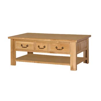 Portland Oak 6 Drawer Coffee Table