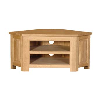 Furniture123 Portland Oak Low Corner TV Cabinet