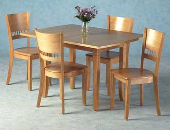 Raffles Swivel Top Dining Set in Natural Oak