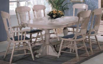 Richmona White Twin Pedestal Dining Set - WHILE