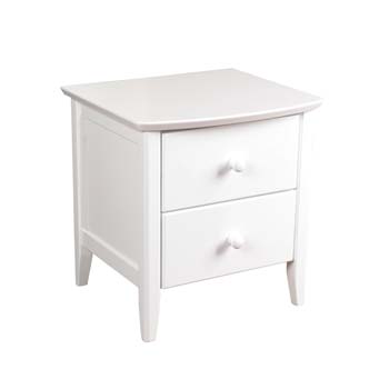 Furniture123 Robin Kids 2 Drawer Bedside Table in White