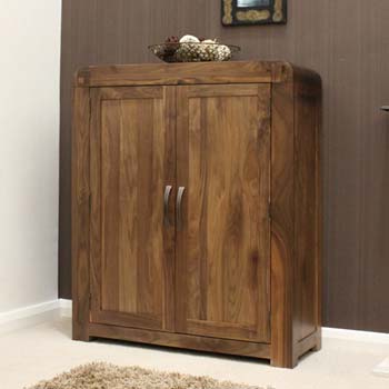 Shyra Solid Walnut Shoe Cabinet