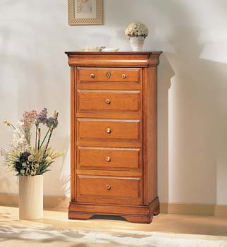 Furniture123 Sophia Cherry 5 Drawer Chest