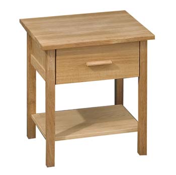 Suffolk Oak 1 Drawer Bedside Table