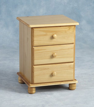 Furniture123 Sun Pine 3 Drawer Bedside Chest