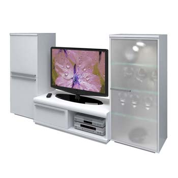 Sylvie White Entertainment Store and Display Unit