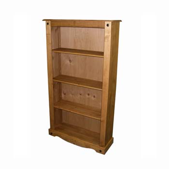 Toledo Pine 4 Shelf Bookcase