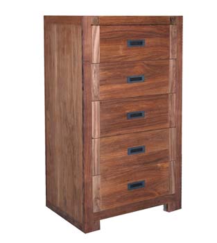 Tribek Sheesham 5 Drawer Chest - FREE NEXT DAY