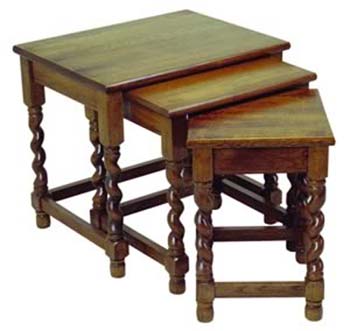 Tudor Manor Barley Twist Nest of Tables