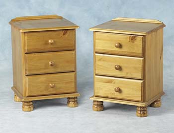 Vanessa 3 Drawer Bedside Chest