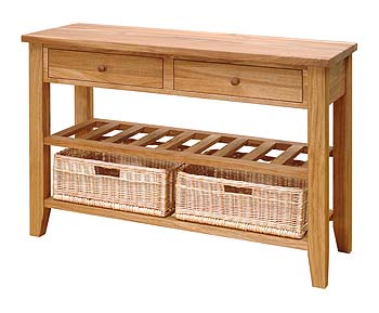 Verviers Oak Double Basket Kitchen Table