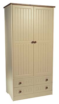 Furniture123 Waterford Pine 2 Door 2 Drawer Wardrobe