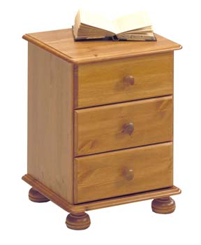 Furniture123 Wessex Pine 3 Drawer Bedside Chest