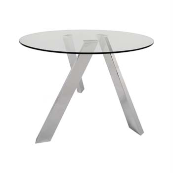 Westbury Round Glass Dining Table