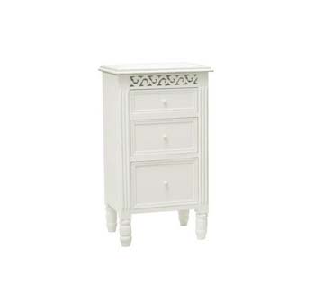 Furniture123 Zurich White 3 Drawer Bedside Chest