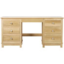 Arundel oak double pedestal dressing table