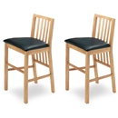 FurnitureToday Atlantis Oak Breakfast Dining Chair Set of 2