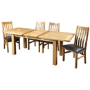 Avalon oak 5ft extending dining set