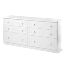 Avimore White 6 Drawer Double Chest