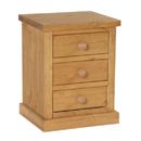 FurnitureToday Balmoral Three Drawer Bedside Table