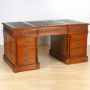 Banded Manchester Desk Leather Top