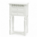 Belgravia White 2 Drawer Bedside Table