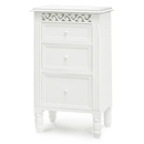 Belgravia White 3 Drawer Bedside Cabinet