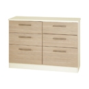 Cappuccino Cream 6 Drawer Midi Chest