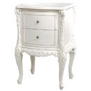 Chateau white painted 2 drawer bedside cabinet