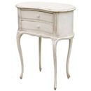 Chateau white painted small kidney bedside table