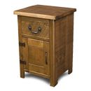 Chunky Plank Pine 1 Drawer 1 Door Bedside