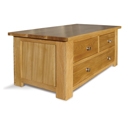 Hampton Oak 2+1 Drawer Coffee Table