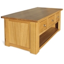 Hampton Oak 3 Drawer Coffee Table