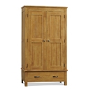 Havana Light Oak Double Wardrobe