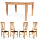 Hereford Solid Oak Extending Dining Set