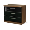 Knightsbridge Black 3 Drawer Chest