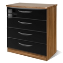 Knightsbridge Black 4 Drawer Chest