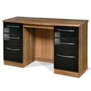 Knightsbridge Black 6 Drawer Dressing Table