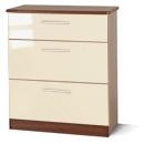 Knightsbridge Cream 3 Drawer Deep Chest