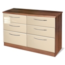 Knightsbridge Cream 6 Drawer Midi Chest