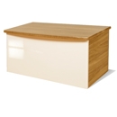 Knightsbridge Cream Gloss and Oak Blanket Box