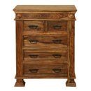 FurnitureToday Mah Haraja Indian light 5 drawer chest of drawers