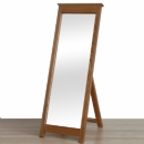 Metro dark solid oak cheval mirror