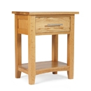 FurnitureToday Milano Oak 1 Drawer Bedside Table