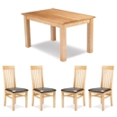 Monaco Oak Small Dining Table Set