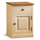 Mottisfont Painted Pine 1 Door 1 Drawer Bedside