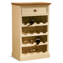 FurnitureToday Mottisfont Painted Pine Floor Standing Wine Rack