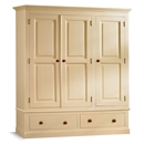 Mottisfont Painted Pine Triple Wardrobe